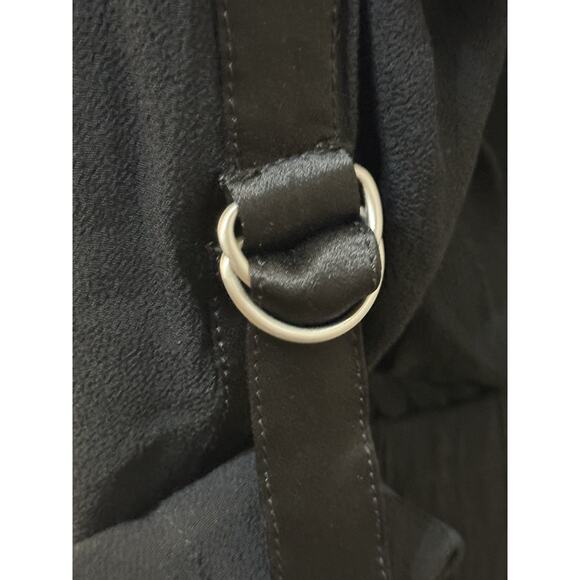 Helmut Lang Size SP Blaze Black Crepe Bomber Jacket Snap Front D Ring Sleeves - Picture 7 of 11